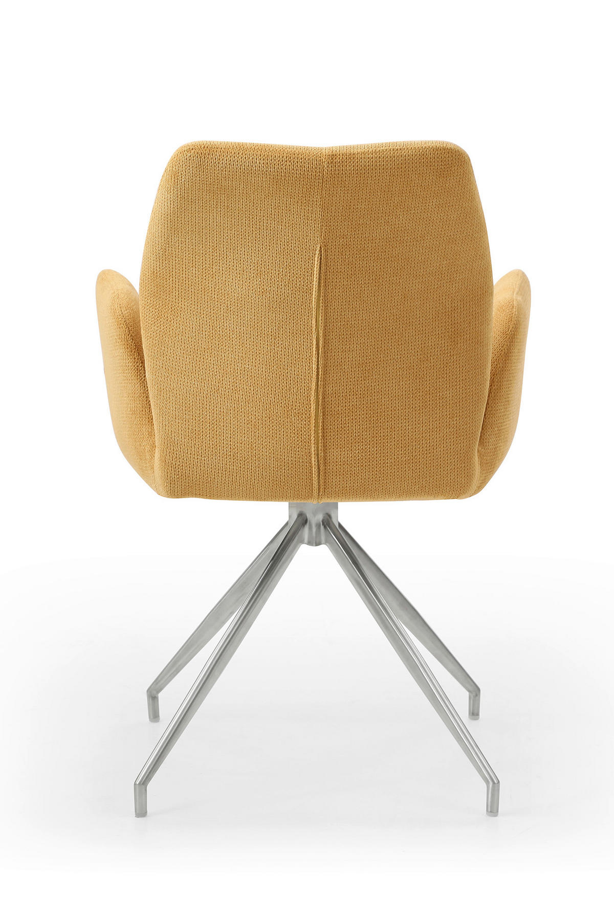 OTOČNÁ STOLIČKA, štruktúra, žltá - žltá/strieborná, Modern, kov/textil (60/89/62cm) - Livetastic