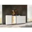 SIDEBOARD 210/80/42 cm  - Eichefarben/Schwarz, Design, Glas/Holz (210/80/42cm) - Moderano