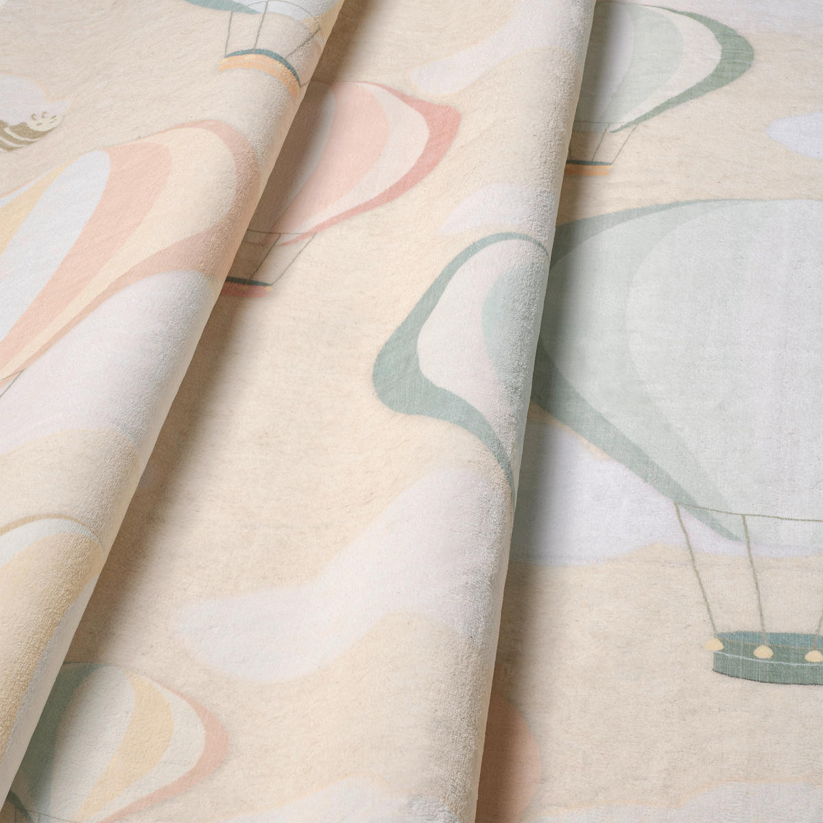 KINDERTEPPICH Living Elora 120/120 cm  in Creme, Hellrosa, Pastellblau  - Pastellblau/Hellrosa, Trend, Kunststoff/Textil (120/120cm) - Lindorug