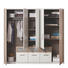 KLEIDERSCHRANK 5-türig Eichefarben, Weiß - Eichefarben/Alufarben, Design, Holzwerkstoff/Kunststoff (230/212/56cm) - Carryhome KLEIDERSCHRANK 5-türig Eichefarben, Weiß - Eichefarben/Alufarben, Design, Holzwerkstoff/Kunststoff (230/212/56cm) - Carryhome
