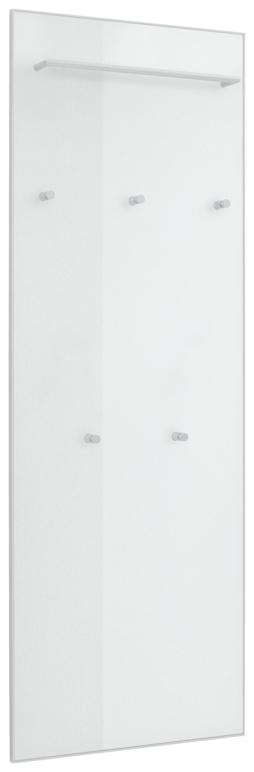 GARDEROBE 6-teilig  in 260/195/31 cm  - Weiss, Design, Glas/Holz (260/195/31cm)