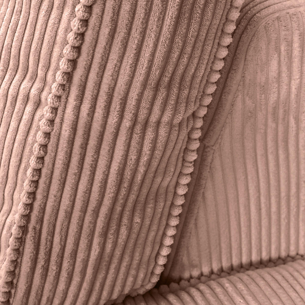 ECKSOFA Rosa Cord Zierkissen, Rückenkissen, Rücken echt  - Schwarz/Rosa, MODERN, Kunststoff/Textil (307/228cm) - Carryhome