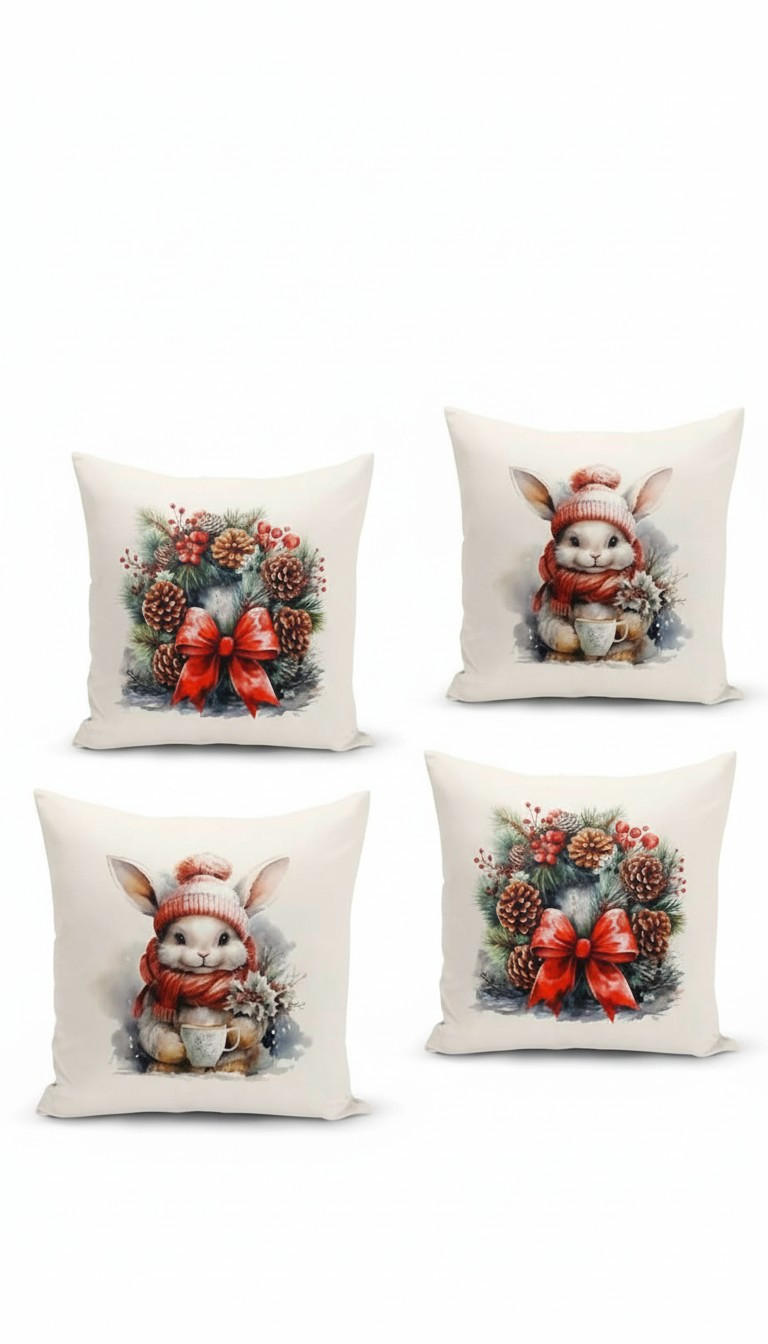 X-Mas Kissenbezug-Set Mehrfarbig 43x43 cm