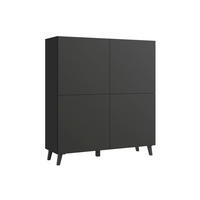 HIGHBOARD  120/128/39 cm  - Schwarz, Design, Holzwerkstoff/Kunststoff (120/128/39cm) - P & B