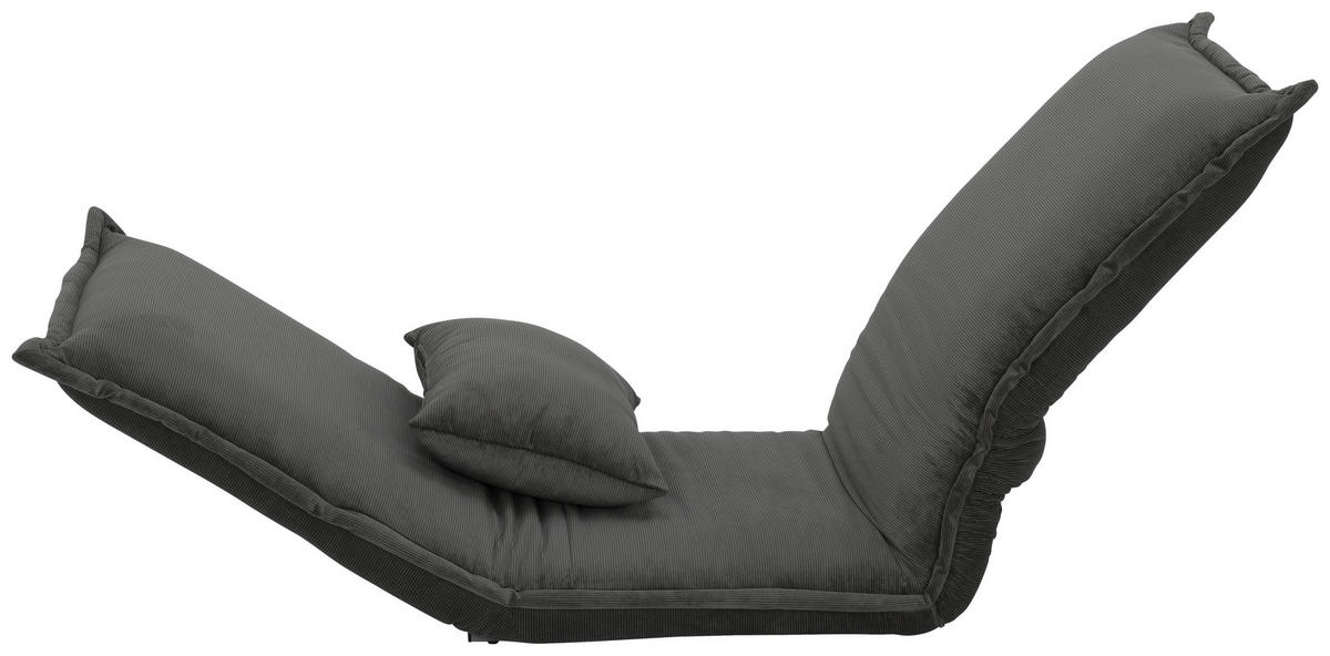 SCHLAFSESSEL Cord Grau    - Silberfarben/Grau, MODERN, Textil/Metall (77/73/87cm) - MID.YOU