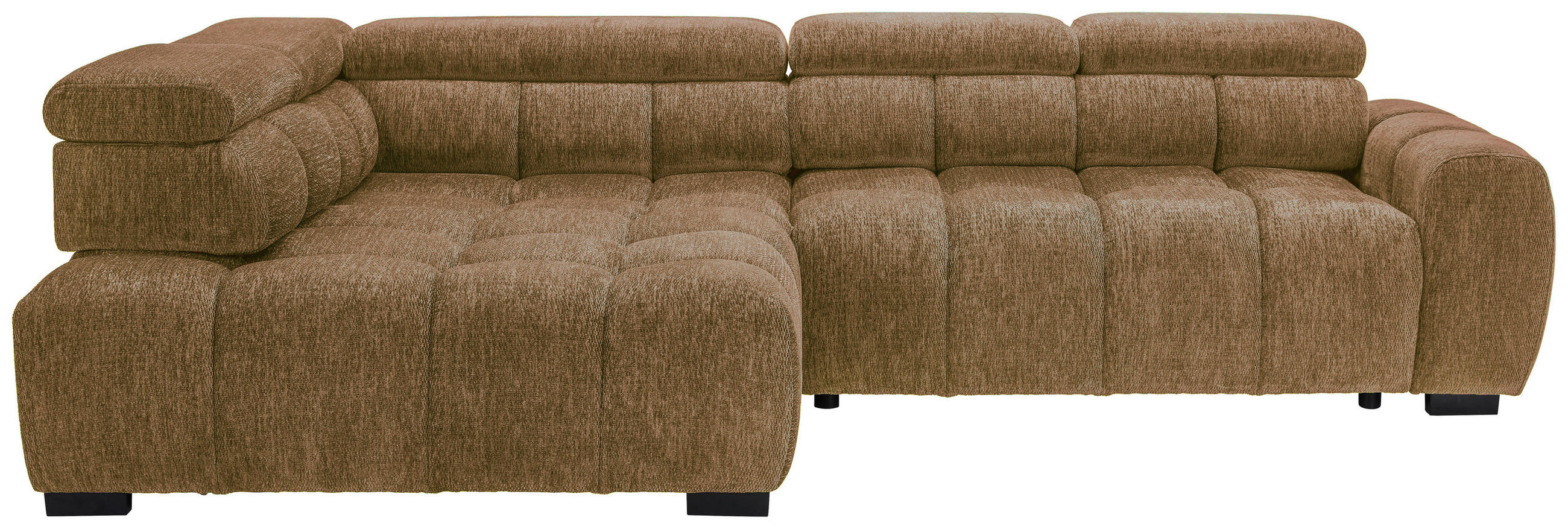 ECKSOFA inkl. Funktionen Senfgelb Webstoff  - Senfgelb/Schwarz, MODERN, Kunststoff/Textil (205/297cm) - Welnova