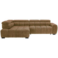 ECKSOFA inkl. Funktionen Senfgelb Webstoff  - Senfgelb/Schwarz, MODERN, Kunststoff/Textil (205/297cm) - Welnova