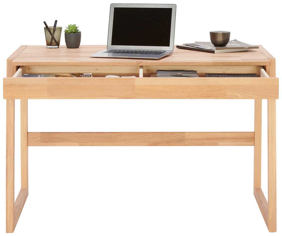 PÍSACÍ STÔL, jadrový buk, 120/65/75 cm - jadrový buk, Natur, drevo (120/65/75cm) - Linea Natura