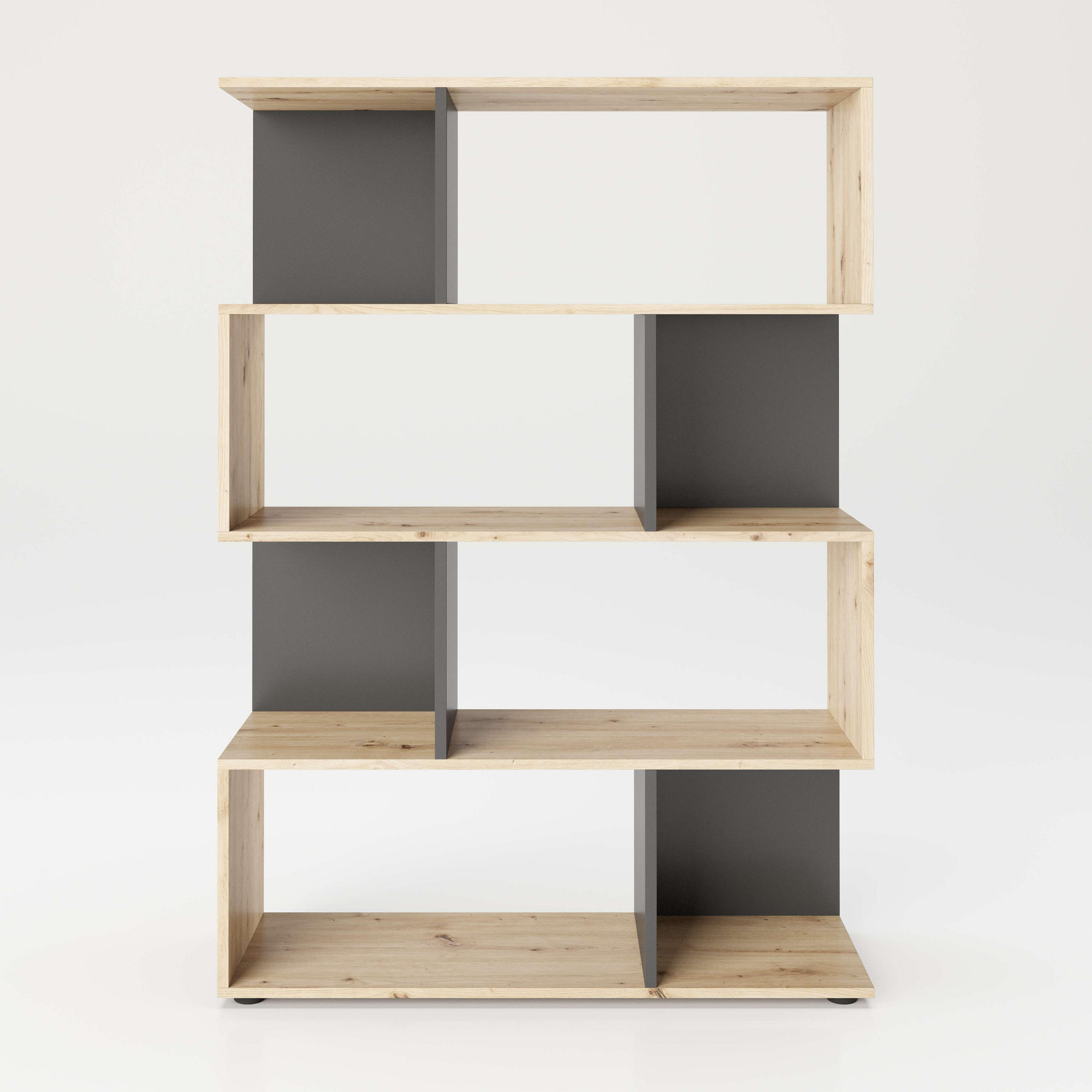 Mid.you Regal Grau, Eiche Artisan 103x146x36 cm