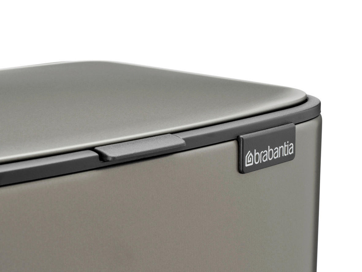 KANTA SA PAPUČICOM  12 l   - antracit/platinasta, Dizajnerski, metal/plastika (29/36,5/25,5cm) - Brabantia