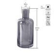 WASSERKARAFFE 1,5 L    - Grau, Trend, Glas (11/25cm) - Novel