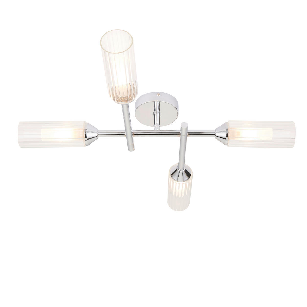 BADEZIMMER-DECKENLEUCHTE  60/12 cm    - Klar/Chromfarben, KONVENTIONELL, Glas (60/12cm) - ENDON