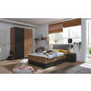 JUGENDZIMMER - Graphitfarben/Eiche Artisan, Trend, Holzwerkstoff/Textil (120/200cm) - Stylife