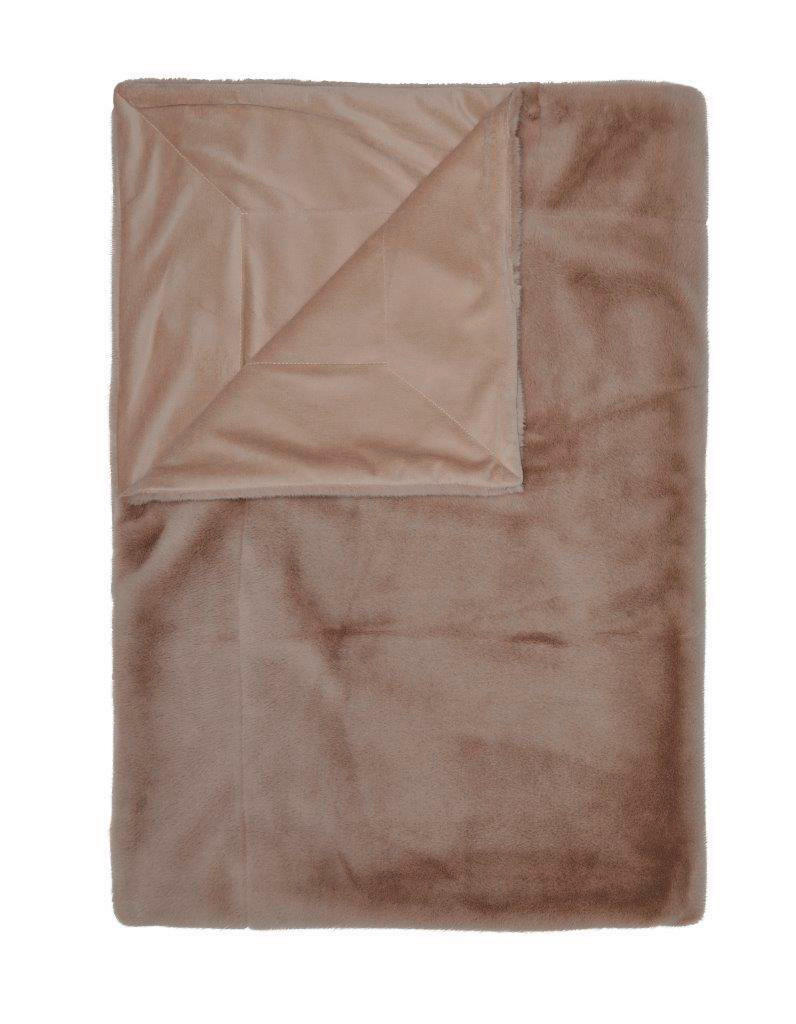 FELLDECKE 150/200 cm  - Taupe, KONVENTIONELL, Textil/Fell (150/200cm) - Essenza