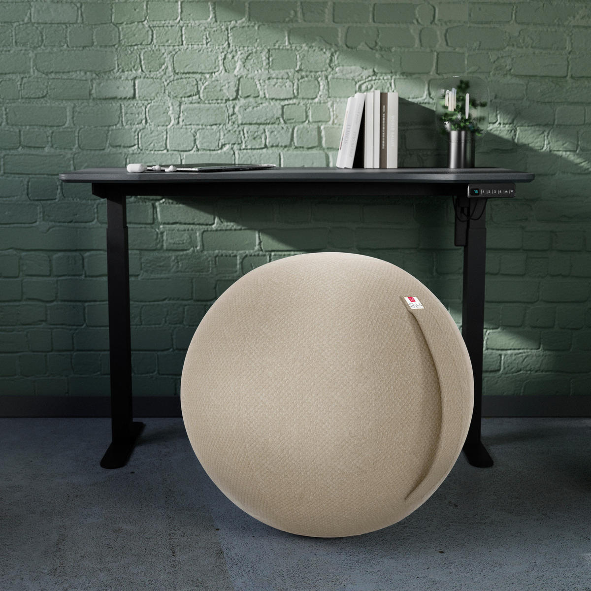 SITZBALL Plüsch  - Greige, Design, Textil (60/60/60cm) - Stylife