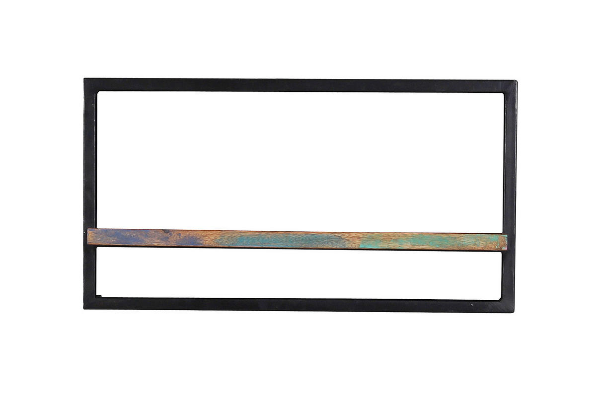 WANDREGAL 65/35/25 cm  - Multicolor/Schwarz, Design, Holz/Metall (65/35/25cm) - MID.YOU