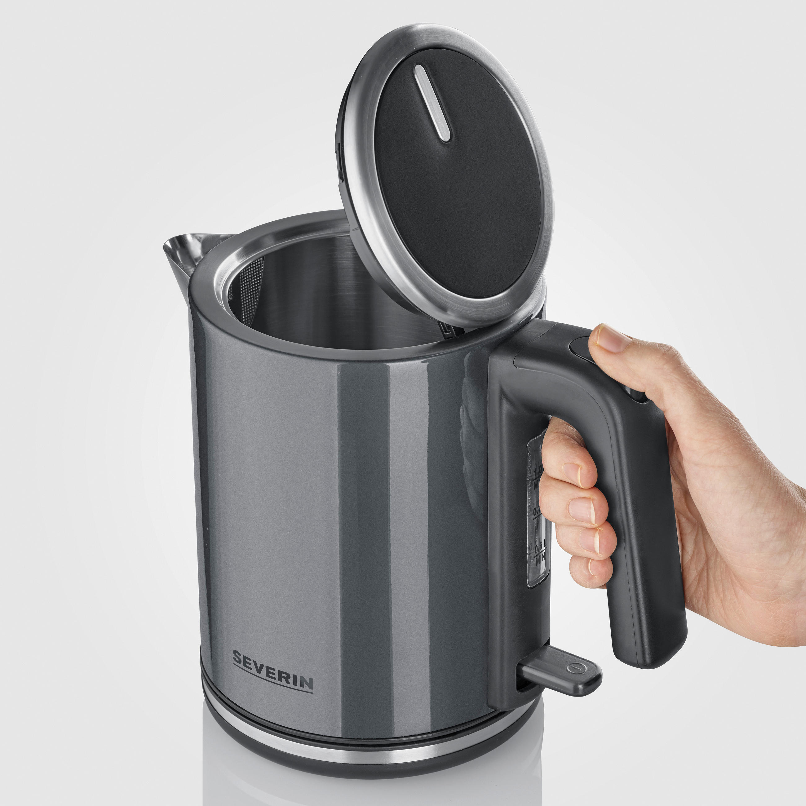 WASSERKOCHER 1 L  - Anthrazit, Basics, Metall (14/19,8/22,5cm) - Severin