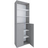 AKTENSCHRANK 70/220/39 cm  - Weiss/Grau, Design, Holzwerkstoff (70/220/39cm) - MID.YOU