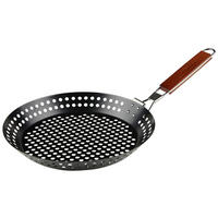 GRILLPFANNE 30,5 cm  - Schwarz/Naturfarben, Basics, Holz/Metall (30,5cm) - Landscape