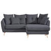 ECKSOFA in Flachgewebe Anthrazit  - Anthrazit/Buchefarben, Konventionell, Holz/Textil (210/156cm) - MID.YOU