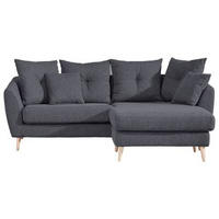 ECKSOFA in Flachgewebe Anthrazit  - Anthrazit/Buchefarben, Konventionell, Holz/Textil (210/156cm) - MID.YOU