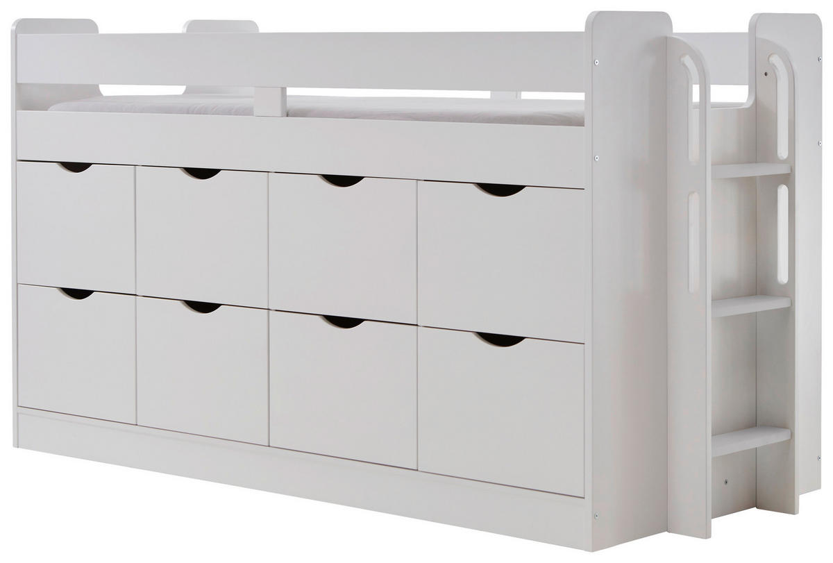 HOCHBETT 90/200 cm Weiß Weiß  - Weiß, KONVENTIONELL, Holzwerkstoff (90/200cm) - Boxxx