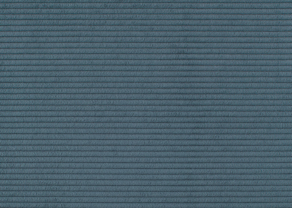 BIGSOFA in Cord Blaugrau  - Blaugrau/Schwarz, Design, Textil (223/80/158cm) - Lomoco