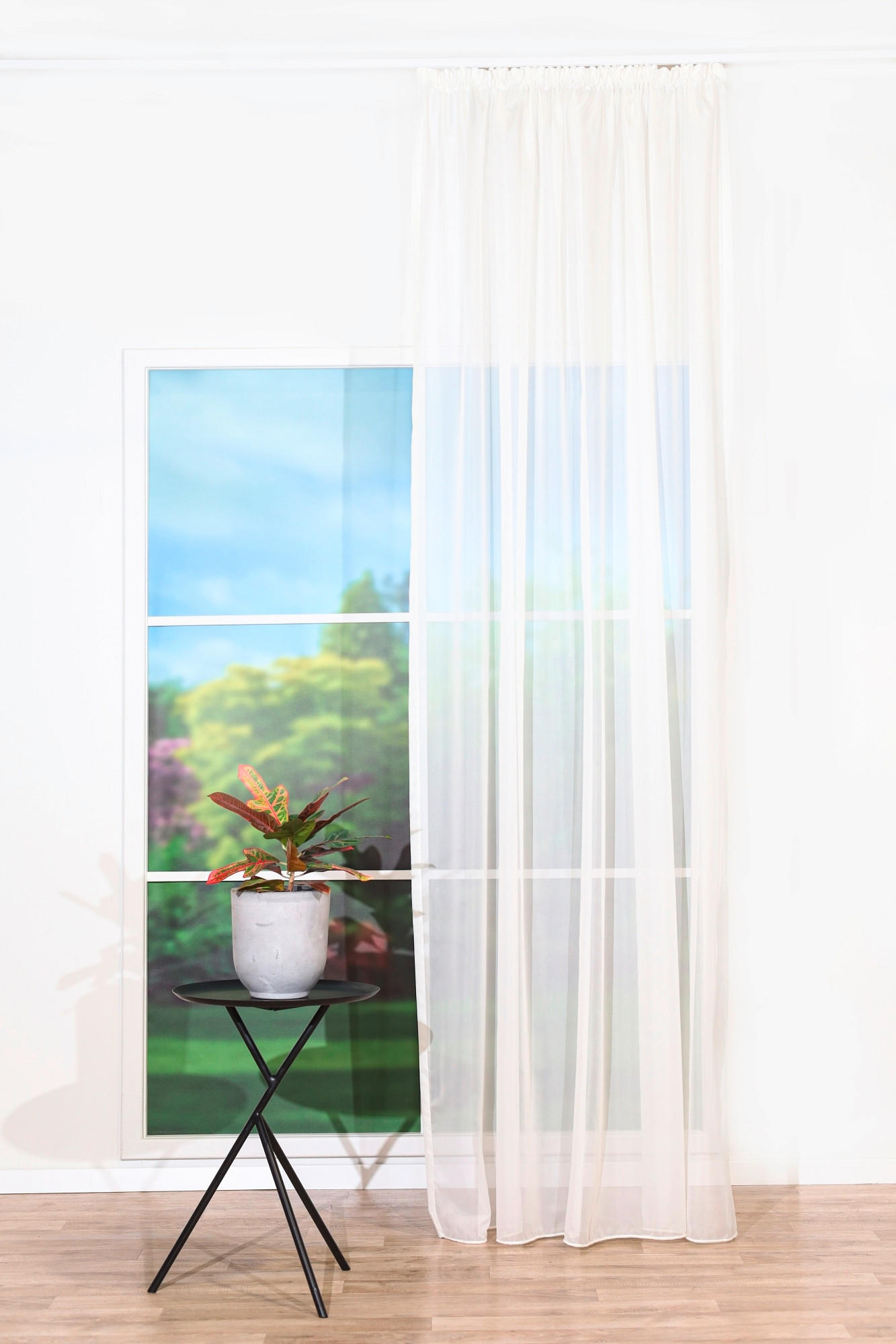MATERIAL PERDELE ȘI DRAPERII transparent  - crem, Basics, textil (80cm)