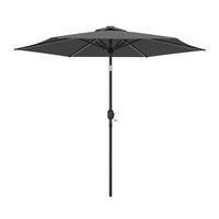 Sonnenschirm LED-Beleuchtung 270 cm Dunkelgrau  - Dunkelgrau, MODERN, Textil/Metall - Ambia Garden