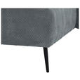 ECKSOFA Grau Chenille  - Schwarz/Grau, KONVENTIONELL, Textil/Metall (255/164cm) - Carryhome