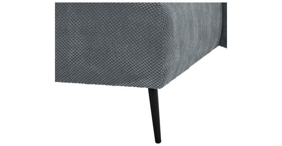 ECKSOFA Grau Chenille  - Schwarz/Grau, KONVENTIONELL, Textil/Metall (255/164cm) - Carryhome