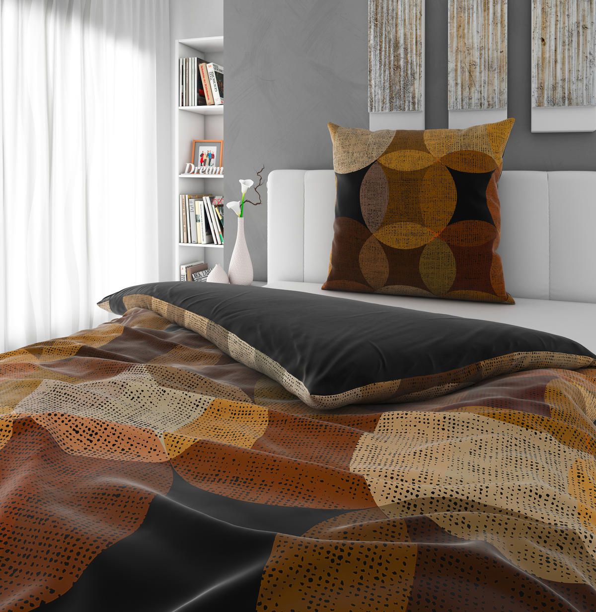 WENDEBETTWÄSCHE Neuvac Satin 135/200 cm  - Braun, Basics, Textil (135/200cm) - Novel