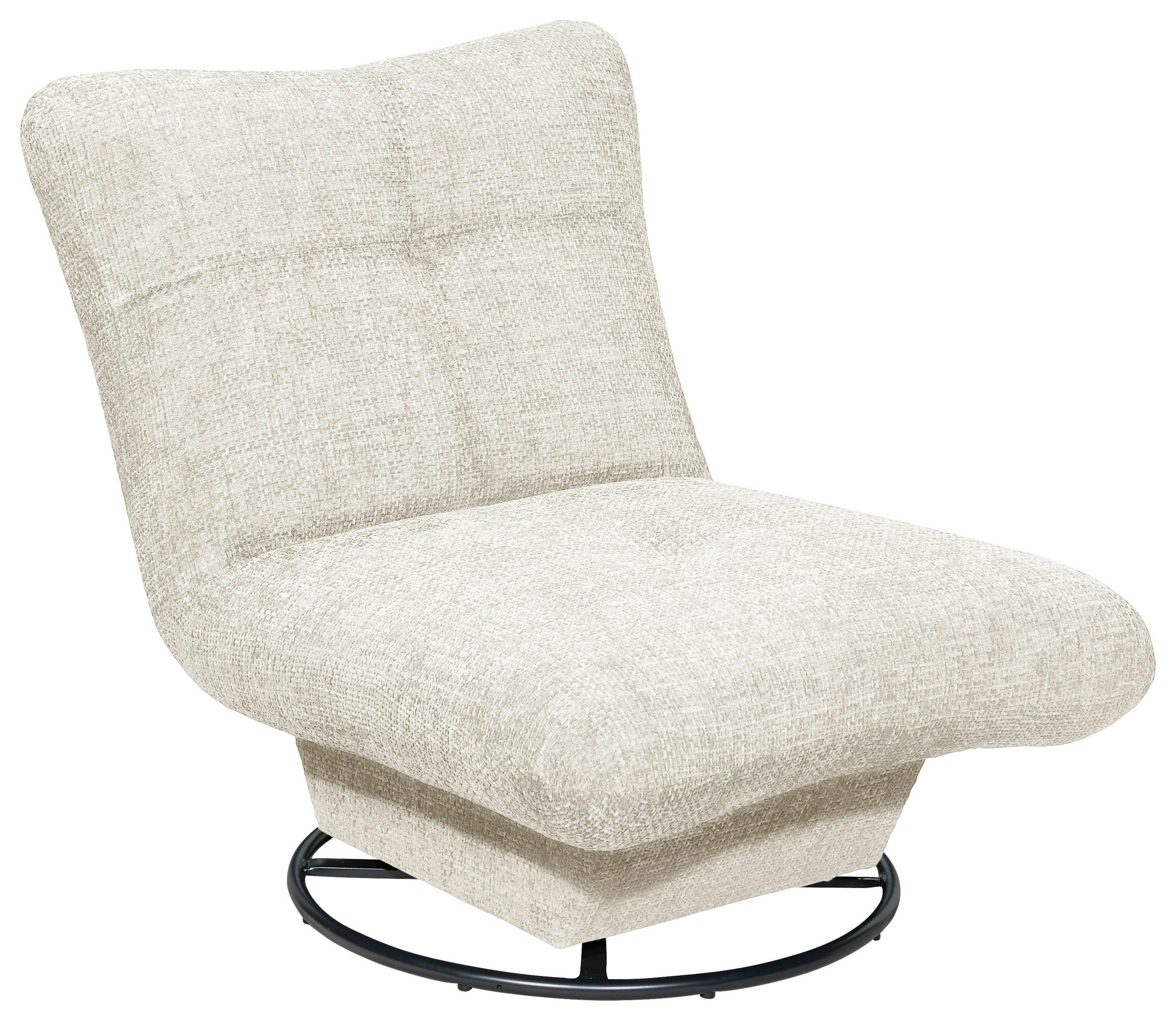 SESSEL in Webstoff Beige  - Beige/Schwarz, KONVENTIONELL, Textil/Metall (96/75/93cm) - MID.YOU