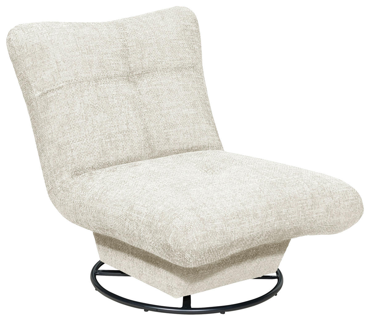 SESSEL in Webstoff Beige  - Beige/Schwarz, Konventionell, Textil/Metall (96/75/93cm) - MID.YOU