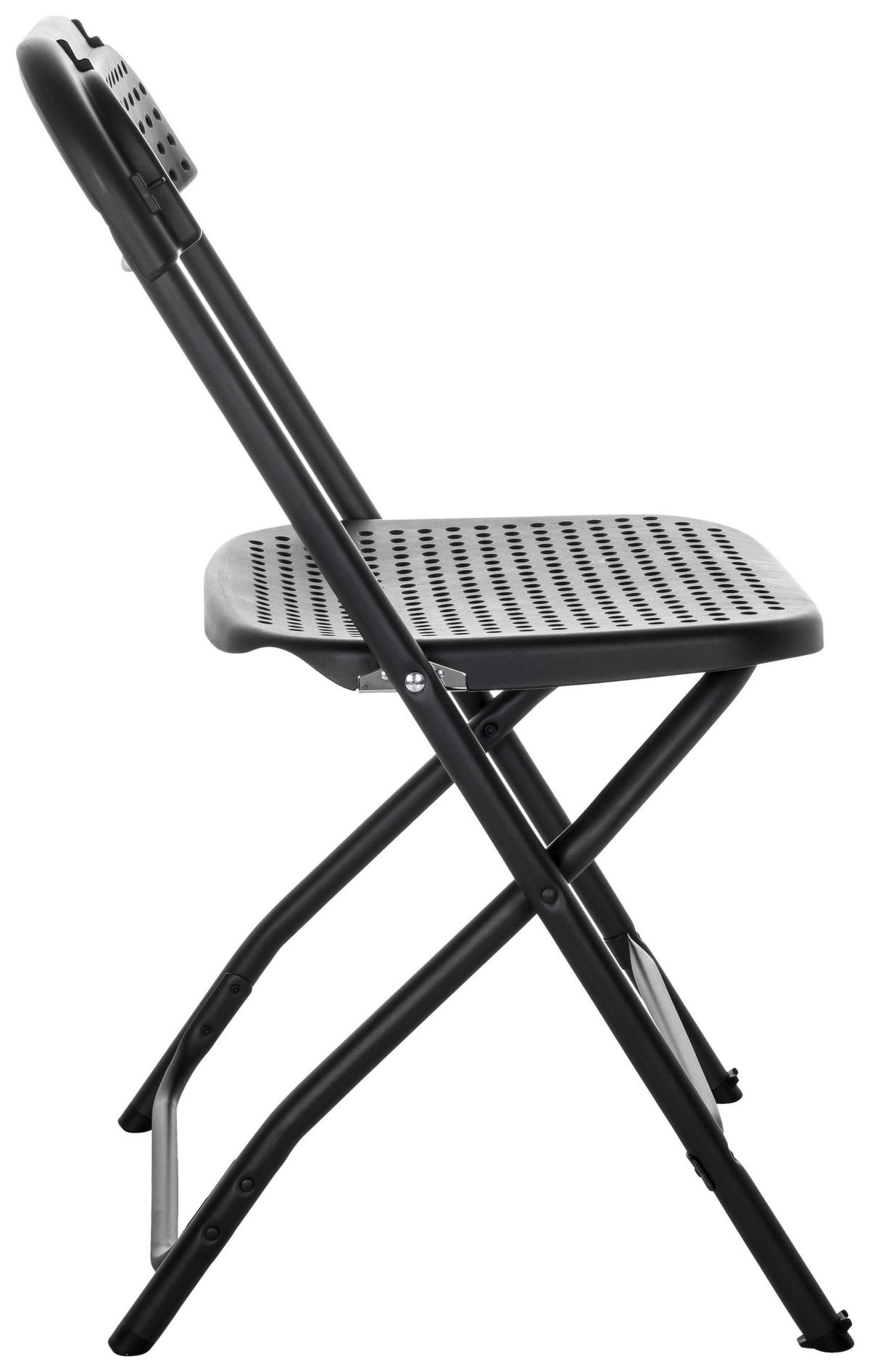 KLAPPSTUHL Schwarz  - Schwarz, Basics, Kunststoff (51/80/52cm) - MID.YOU