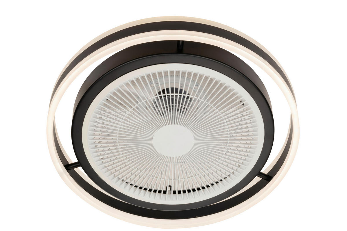 PLAFONSKI VENTILATOR   - prozirna/bela, Dizajnerski, metal/plastika (49,5/16,8cm) - Mican