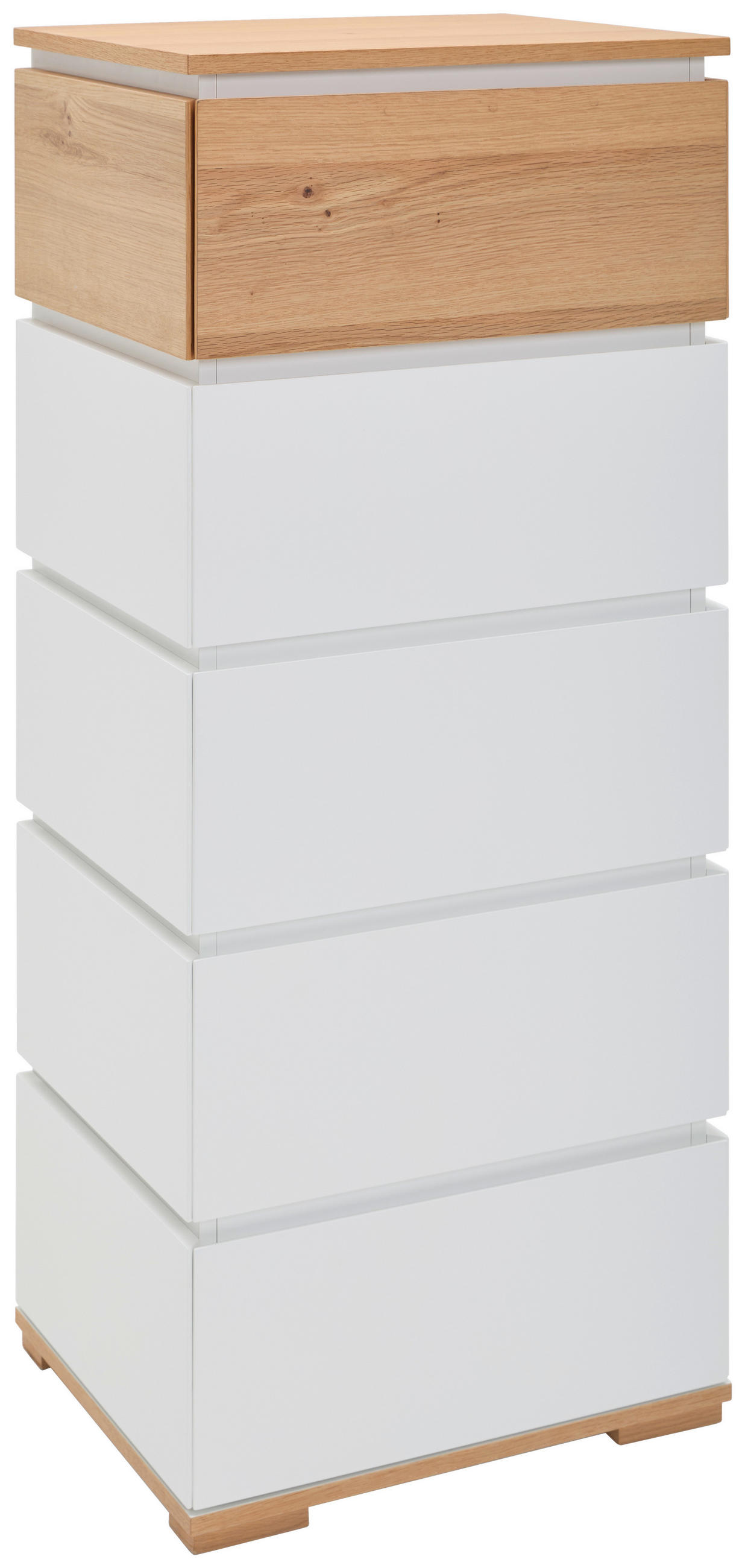 KOMMODE  in 50/118/40 cm  - Eichefarben/Weiß, KONVENTIONELL, Holz/Holzwerkstoff (50/118/40cm) - Novel