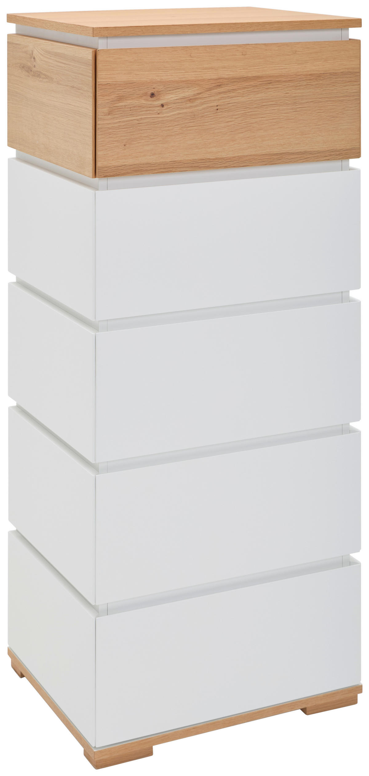 KOMMODE  in 50/118/40 cm  - Eichefarben/Weiß, KONVENTIONELL, Holz/Holzwerkstoff (50/118/40cm) - Novel