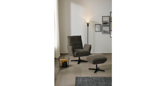 SESSEL in Teddystoff Dunkelbraun  - Dunkelbraun/Schwarz, Design, Textil/Metall (60/94/86cm) - Dieter Knoll