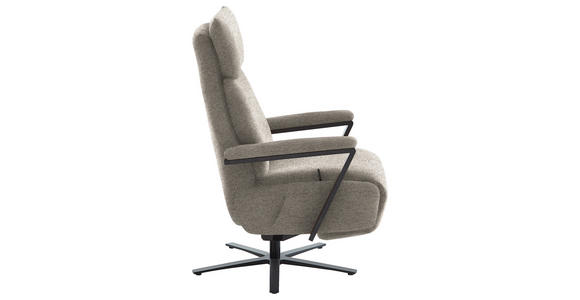 RELAXSESSEL in Textil Beige - Beige/Schwarz, Design, Textil/Metall (68/117/85cm) - Cantus