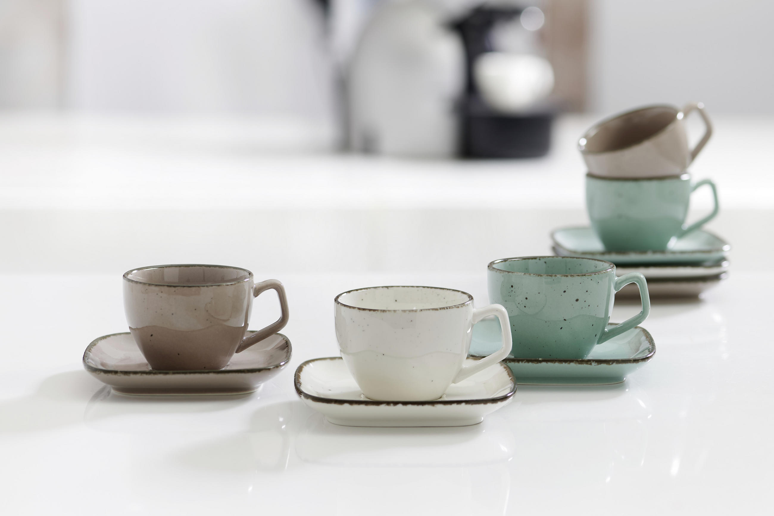 ESPRESSO-UNTERTASSE - Braun/Grau, Basics, Keramik (10/10/2cm) - Ritzenhoff Breker