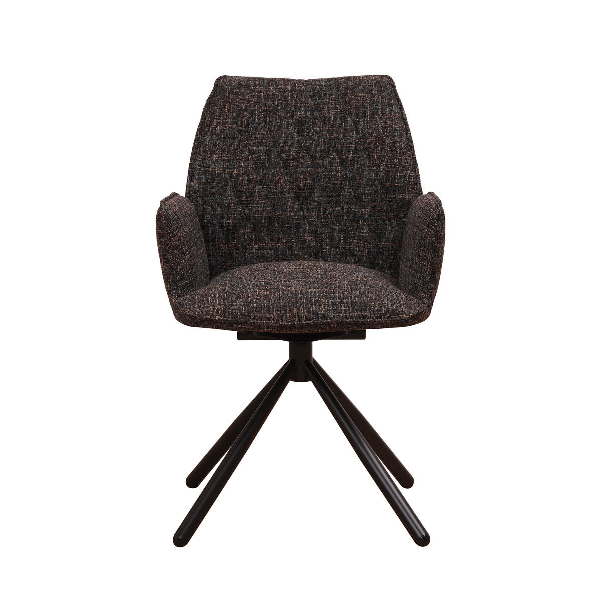 SADA ŽIDLÍ S PODRUČKAMI 2 kusy - černá, Moderní, kov/textil (57,5/92/52cm) - MID.YOU
