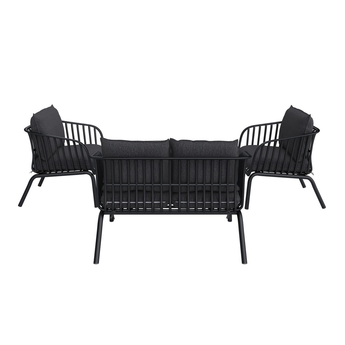 GARTENSET Webstoff Eisen  - Grau, MODERN, Kunststoff/Textil - Ambia Garden