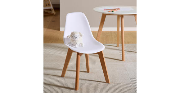 KINDERSTUHL - Buchefarben/Weiß, Trend, Holz/Kunststoff (31/57/38cm) - My Baby Lou