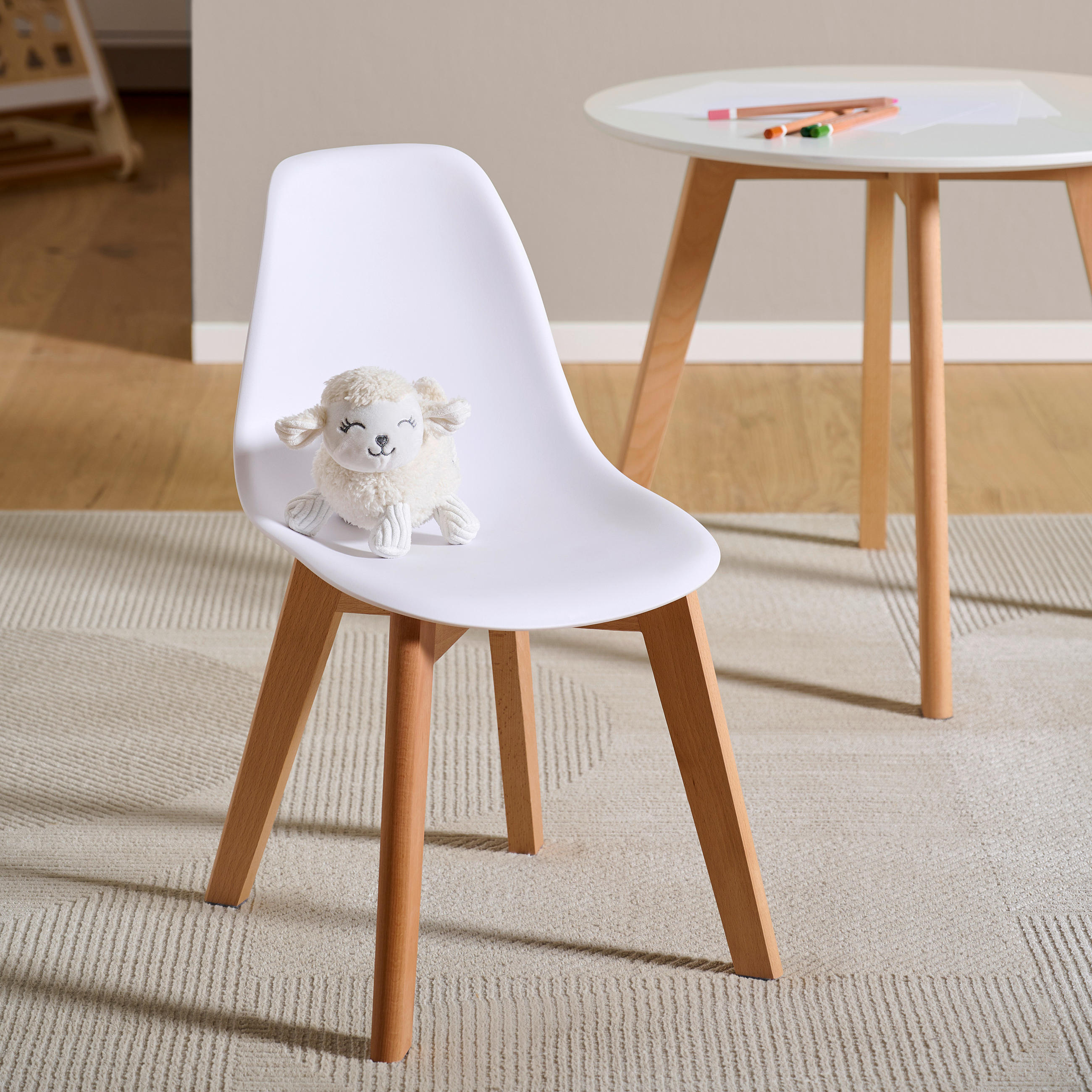 KINDERSTUHL - Buchefarben/Weiß, Trend, Holz/Kunststoff (31/57/38cm) - My Baby Lou