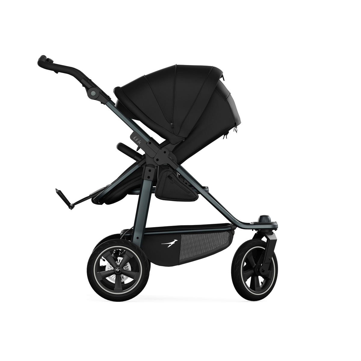 KOMBIKINDERWAGEN  mono3 2-in-1 Kombikinderwagen  schwarz  - Schwarz, Basics, Textil/Metall (57/111/120cm) - TFK
