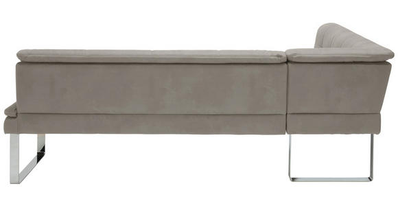 ECKBANK 174/233 cm in Chromfarben, Ecru - Chromfarben/Ecru, Design, Textil/Metall (174/233cm) - Novel