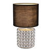 STOLNÍ LAMPA, E14, 18.5/33 cm  - černá/barvy chromu, Konvenční, textil/keramika (18.5/33cm) - Globo