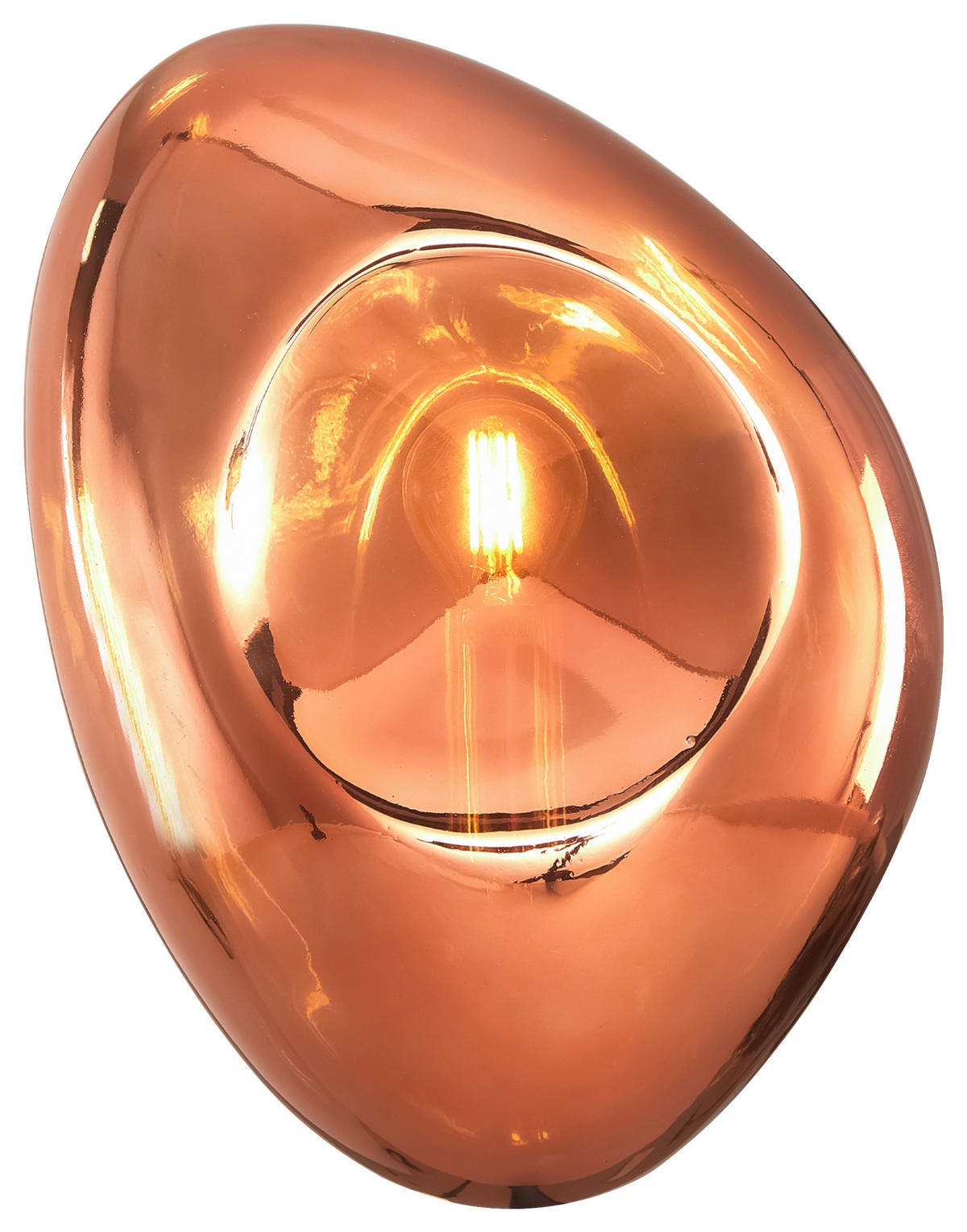 WANDLEUCHTE - Schwarz/Kupferfarben, Basics, Glas/Metall (20,8/27,5/12,8cm) - MAYTONI