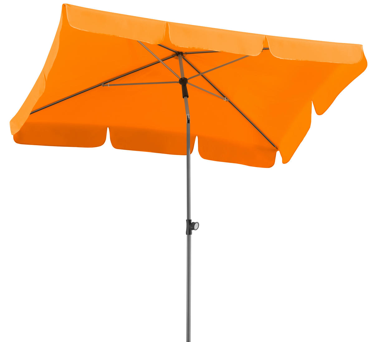 SONNENSCHIRM 180 cm Orange  - Silberfarben/Orange, Basics, Textil/Metall (120/240/180cm) - Schneider